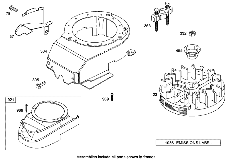 Blower Housing Assembly Briggs and Stratton 126T02 0220 B1