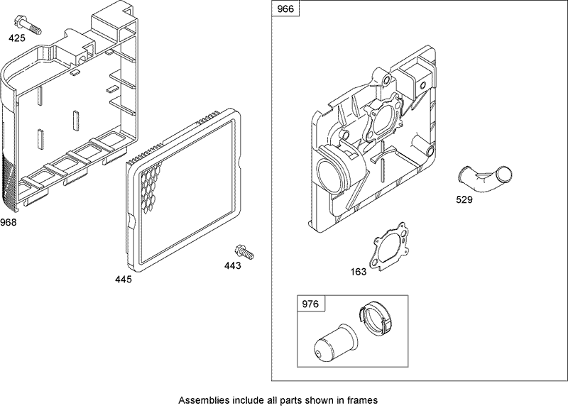 Air Cleaner Assembly Briggs and Stratton 126T05 0115 B1