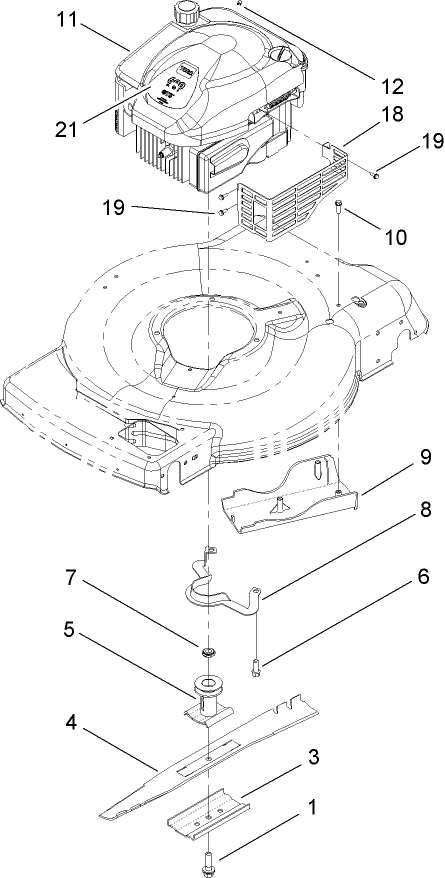 Engine and Blade Assembly