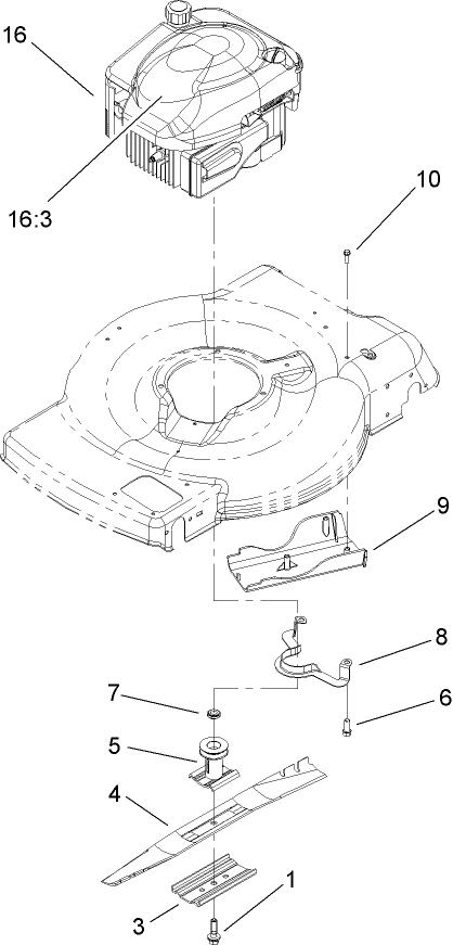 Engine and Blade Assembly