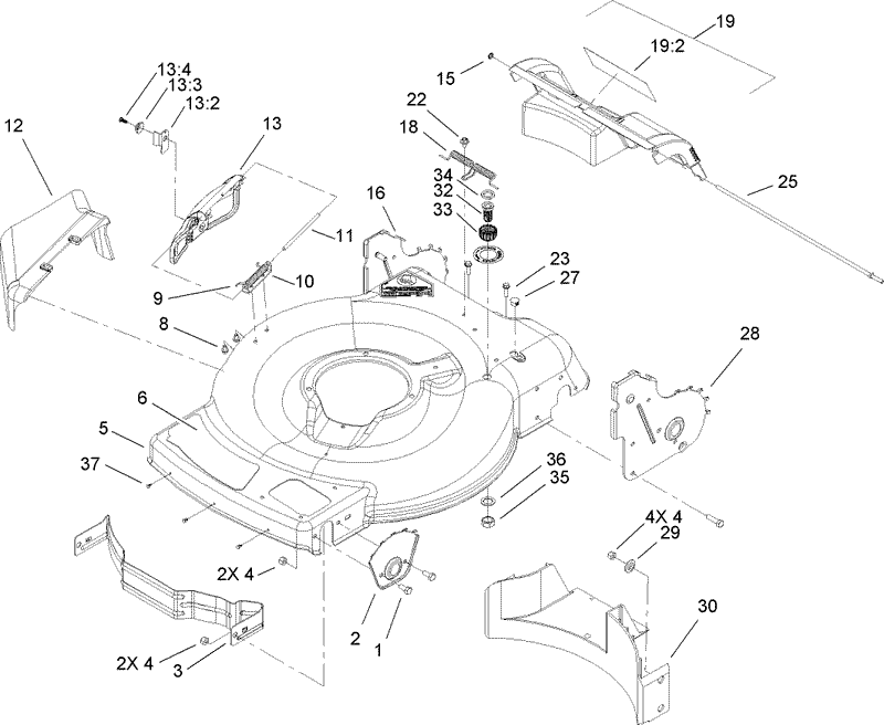 Deck Side Chute and Rear Door Assembly