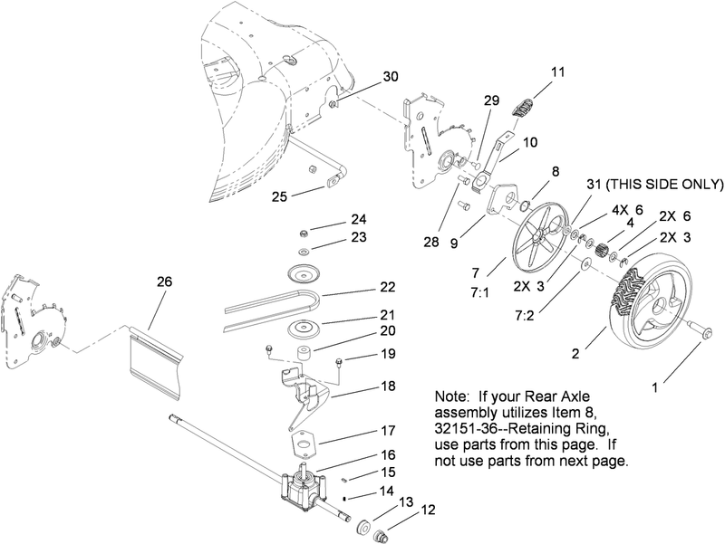 Rear Axle and Transmission Assembly