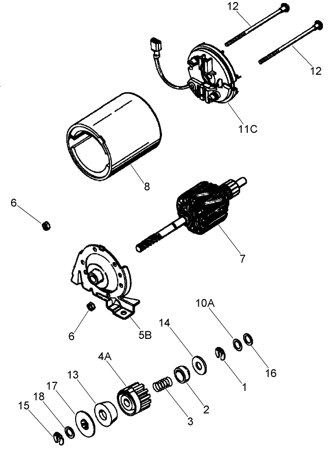 Electric Starter Assembly No 37753 Tecumseh LV195EA 362090D