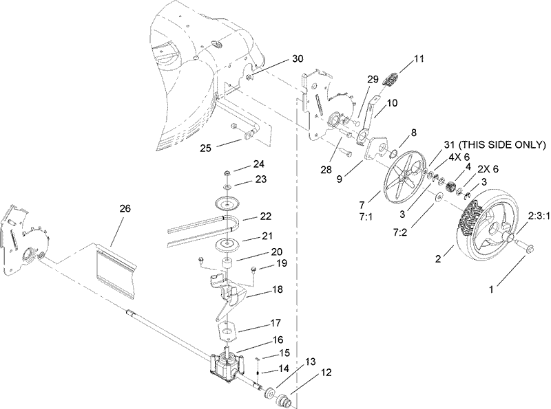 Rear Axle and Transmission Assembly