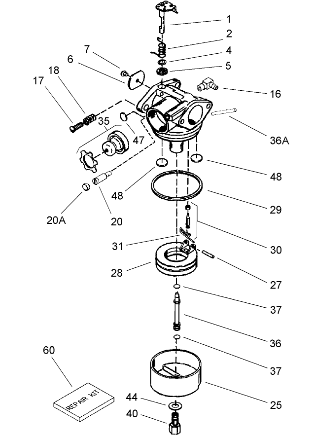 Carburetor Assembly Tecumseh LV195EA 362004D