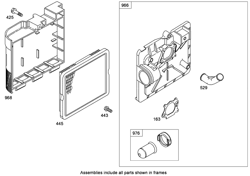 Air Cleaner Assembly Briggs and Stratton 124L02 0212 F1