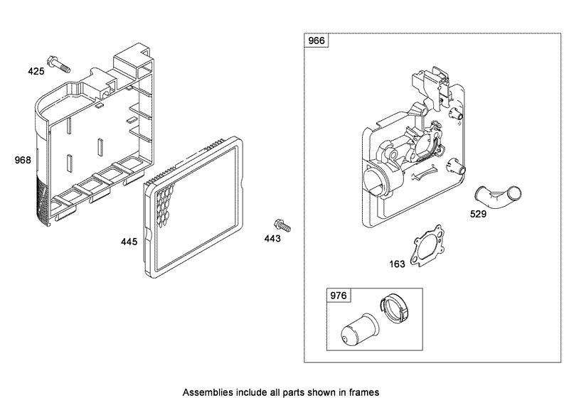 Air Cleaner Assembly Briggs and Stratton 126L05 0213 F1