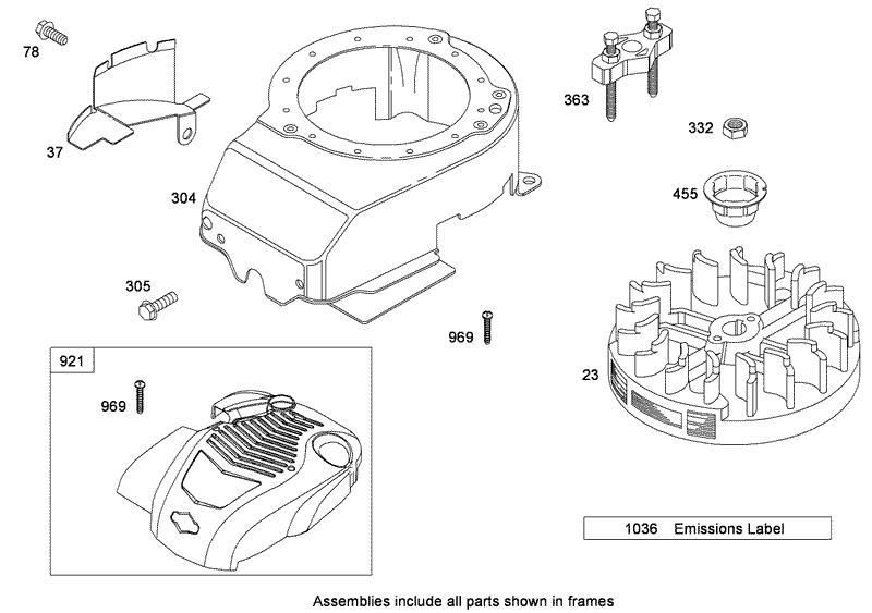 Blower Housing Assembly Briggs and Stratton 126L05 0213 F1
