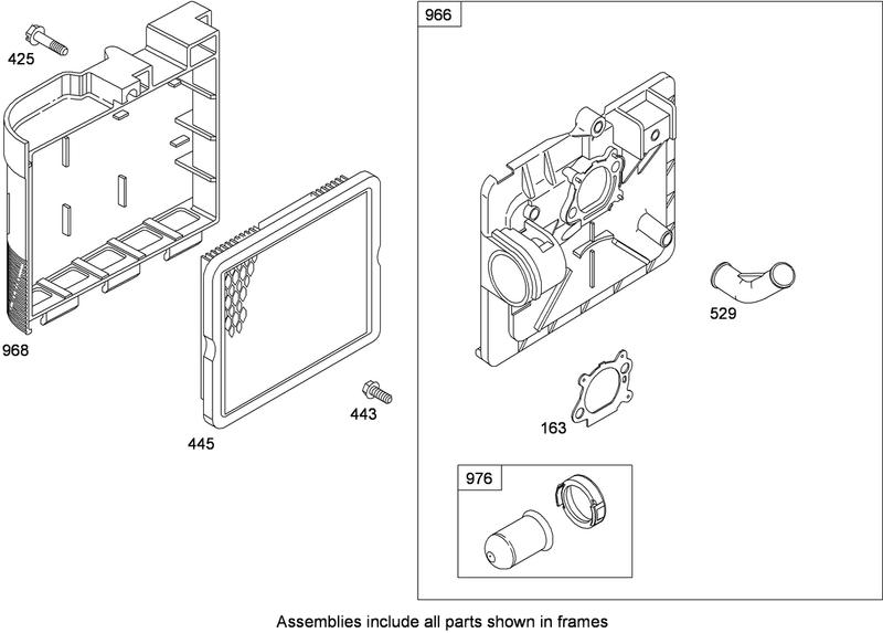 Air Cleaner Assembly Briggs and Stratton 126T02 0236 B1