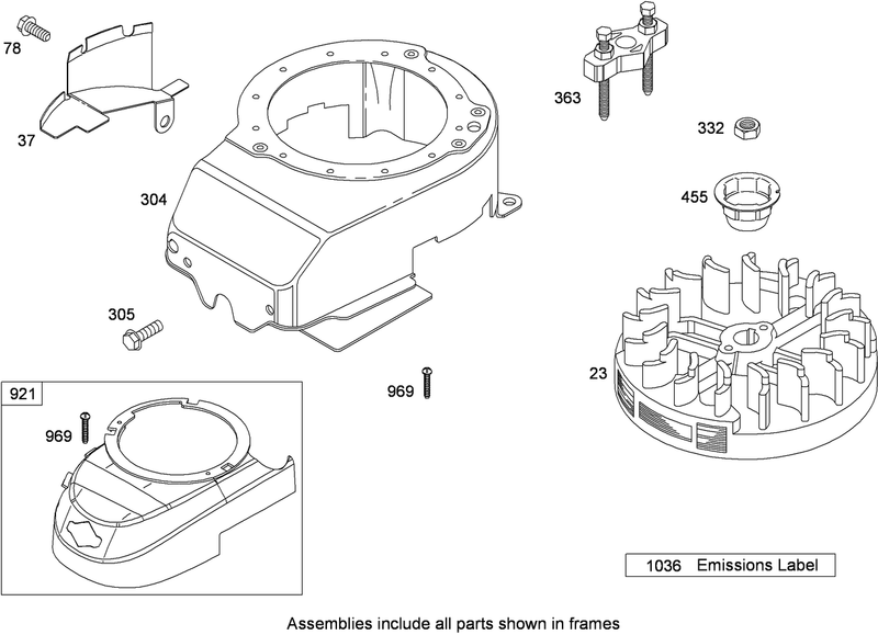 Blower Housing Assembly Briggs and Stratton 126T02 0236 B1