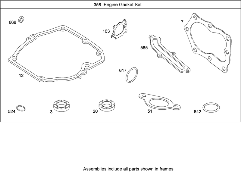 Engine Gasket Set Briggs and Stratton 126T02 0236 B1