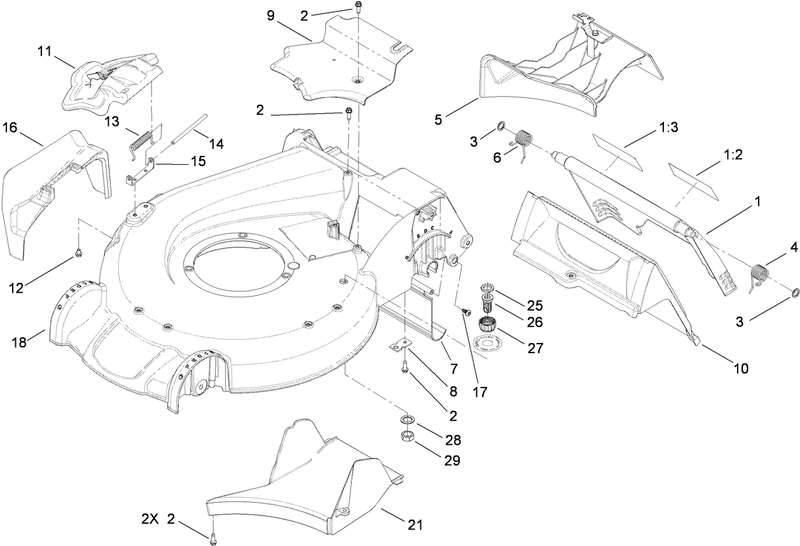 Deck Housing and Rear Door Assembly