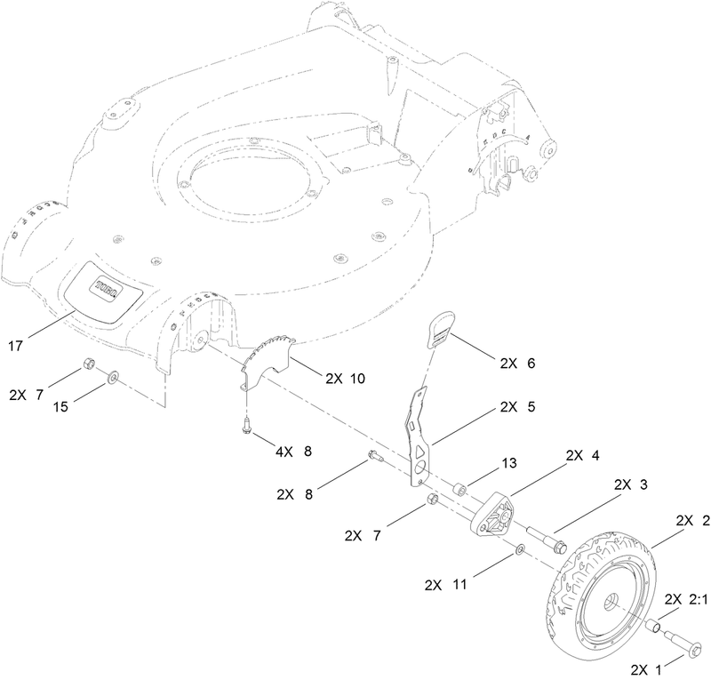 Front Wheel and Height of Cut Assembly