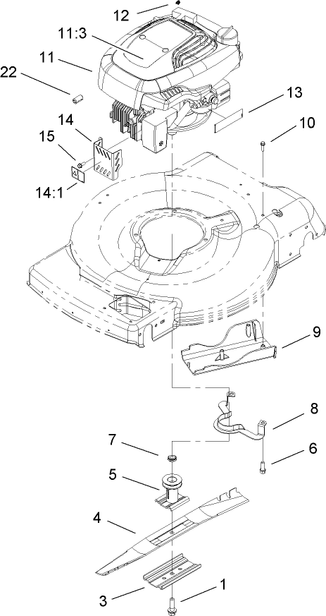 Engine and Blade Assembly