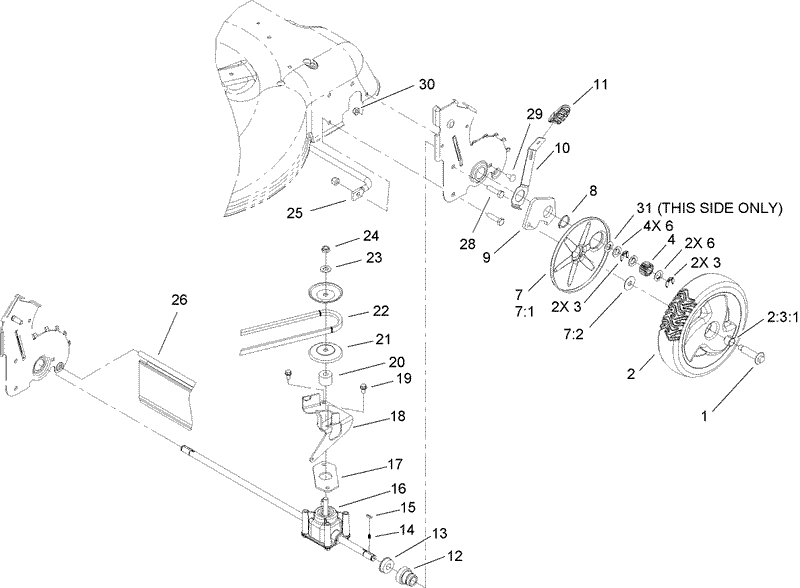 Rear Axle and Transmission Assembly