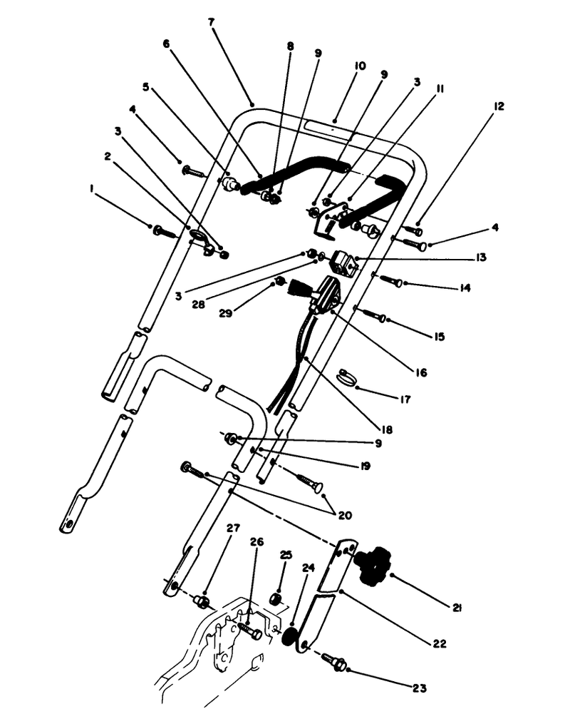 Handle and Throttle Control Assembly