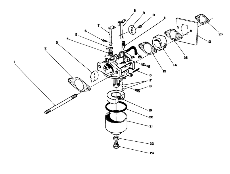 Carburetor Assembly model No47pl0 1