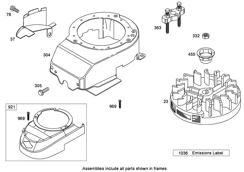 Blower Housing Assembly Briggs and Stratton 126T02 0216 B1