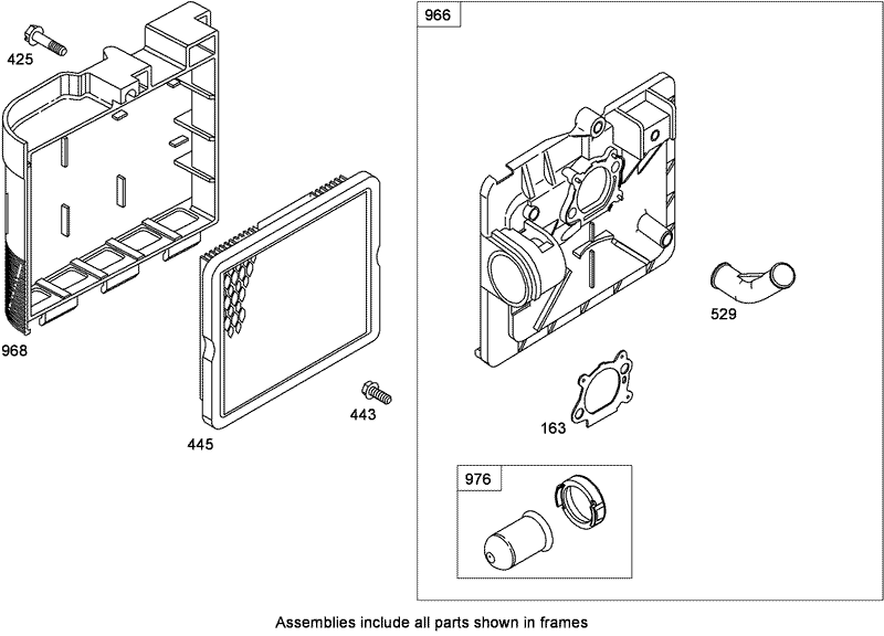 Air Cleaner Assembly Briggs and Stratton 126T05 0219 B1