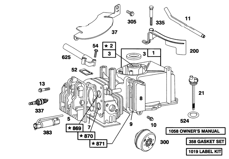 Engine Briggs and Stratton Model 98902 0130 01