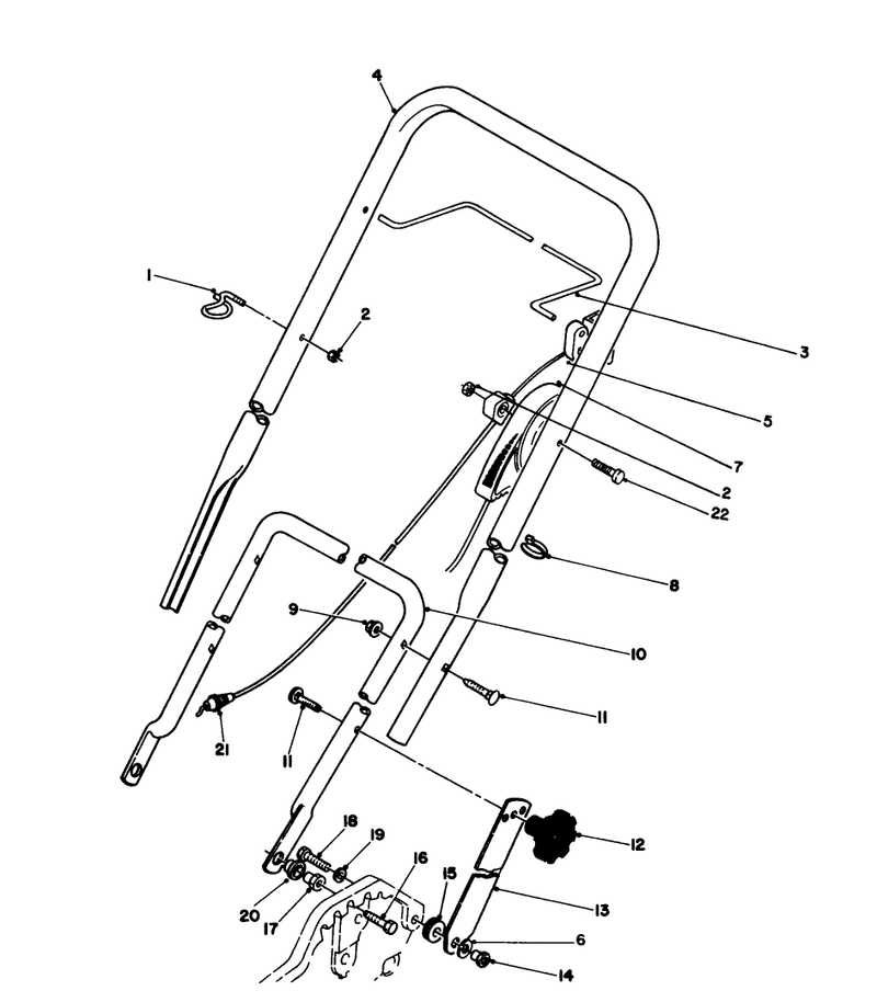 Handle and Throttle Control Assembly