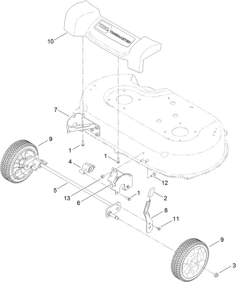 Front Wheel and Axle Assembly