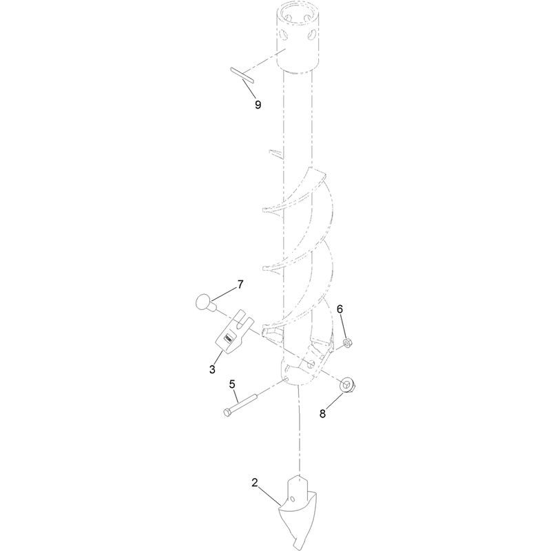 6-Inch Auger Bit Assembly