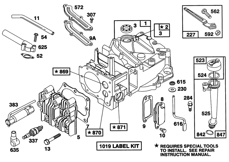 Engine Briggs and Stratton Model 122702 3188 01