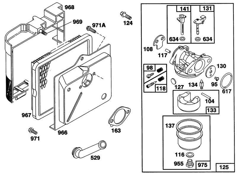 Engine Briggs and Stratton Model 122702 3188 01