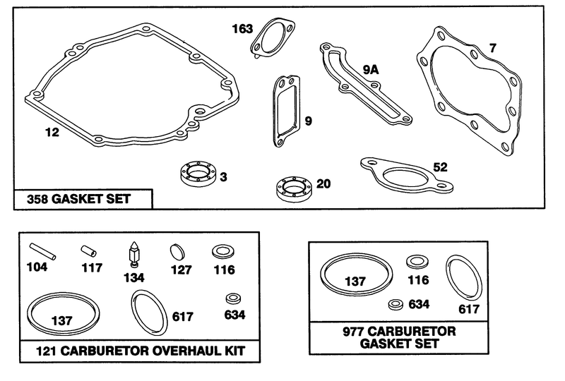 Engine Briggs and Stratton Model 122702 3188 01