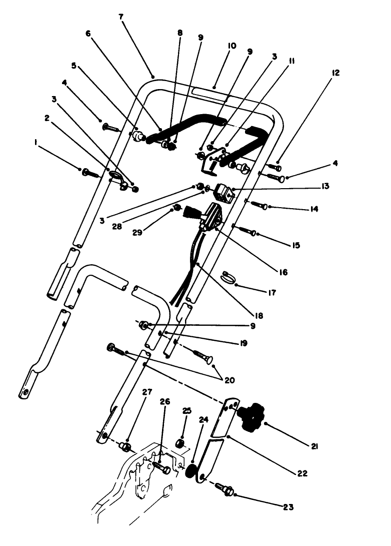 Handle and Throttle Control Assembly