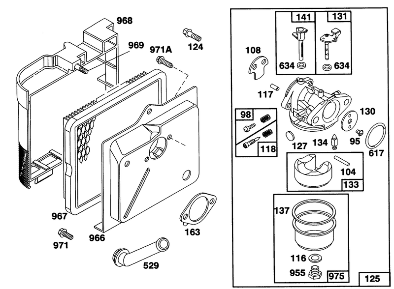 Engine Briggs and Stratton Model 124702 3115 01