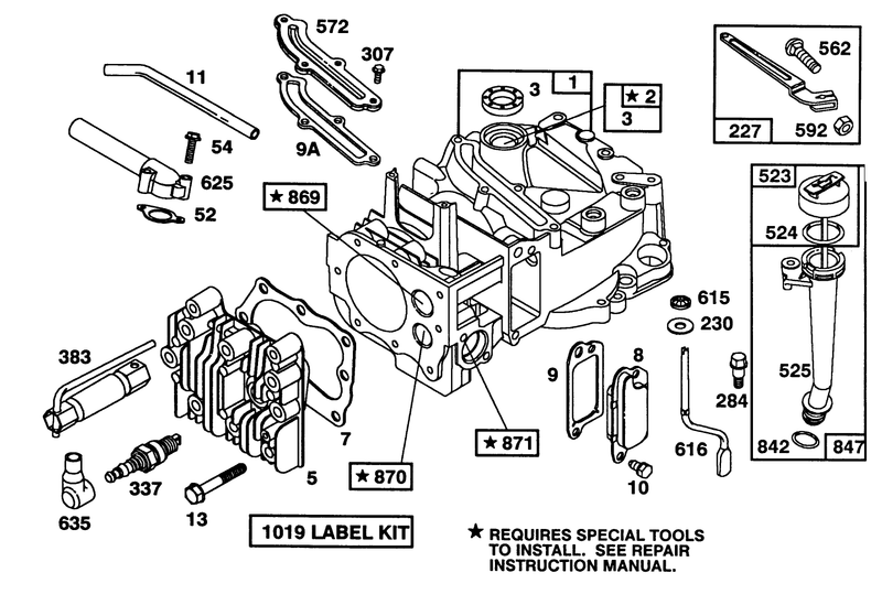 Engine Briggs and Stratton Model 122702 3171 01