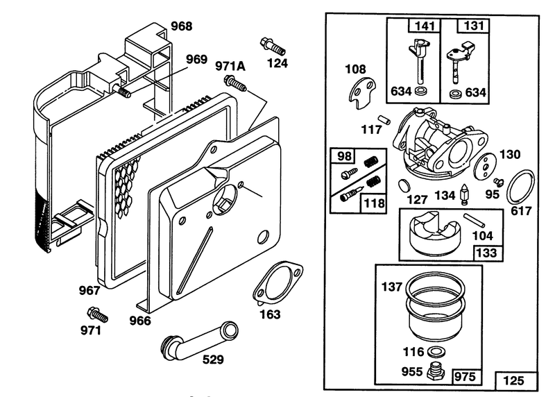 Engine Briggs and Stratton Model 122702 3171 01