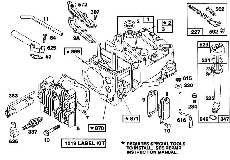 Engine Briggs and Stratton Model 122702 3171 01