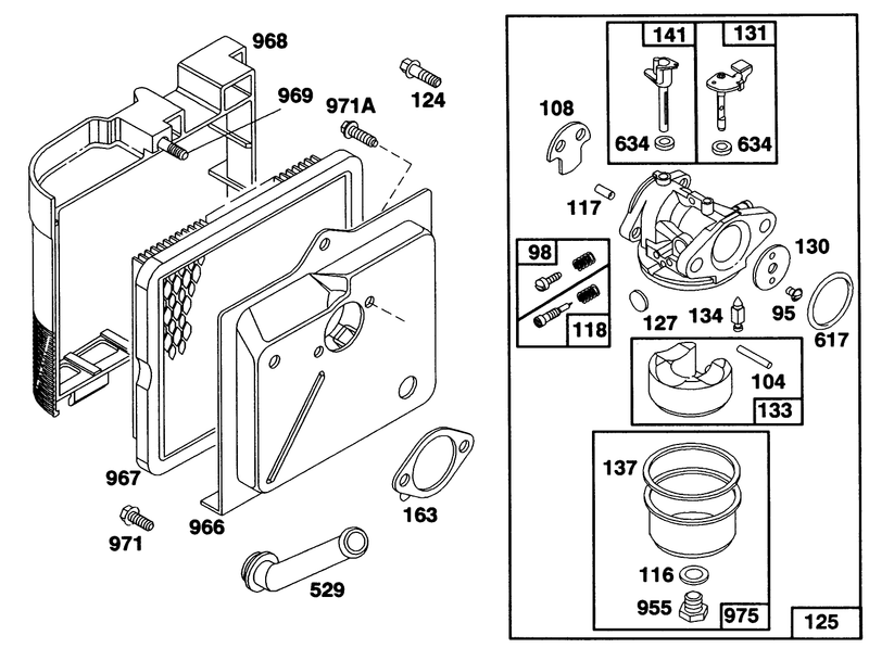 Engine Briggs and Stratton Model 122702 3171 01