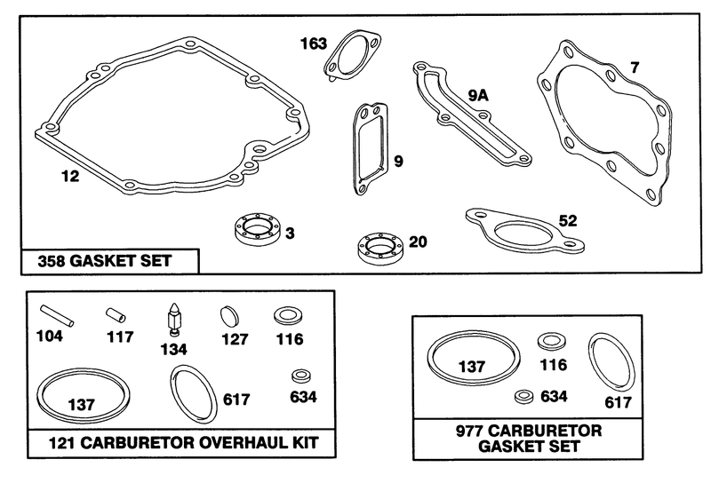 Engine Briggs and Stratton Model 122702 3171 01