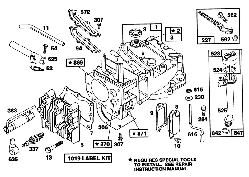 Engine Riggs and Stratton Model 124702 3115 01