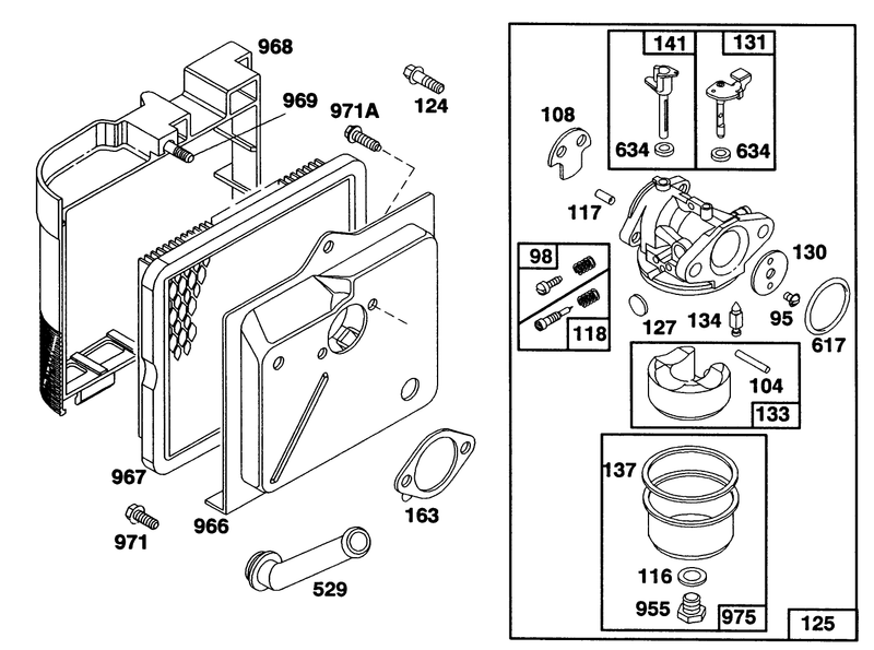 Engine Briggs and Stratton Model 124702 3115 01