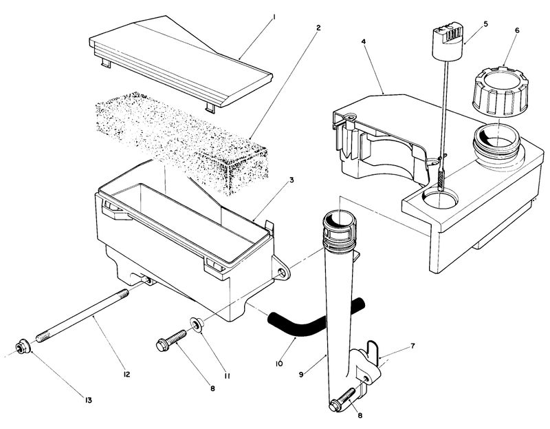 Air Cleaner and Fuel Tank Assembly model No Vmlo 2