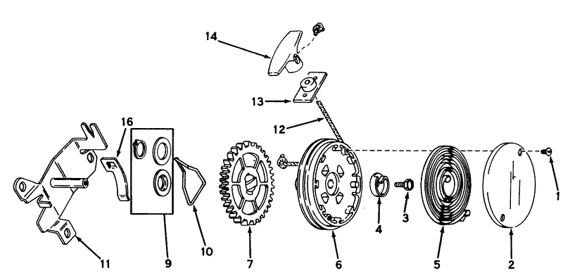 Rewind Starter No 590450a
