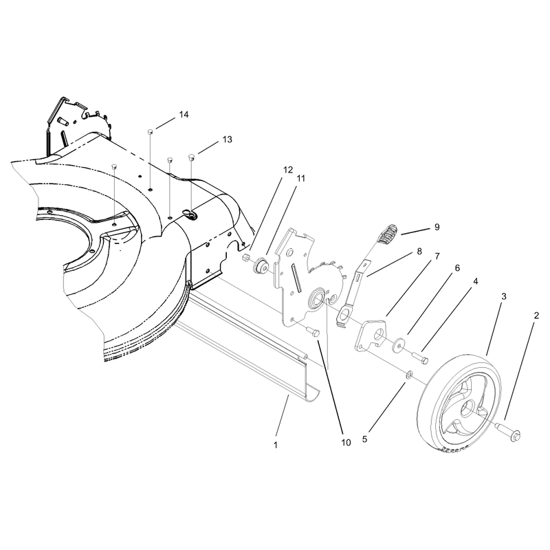 Rear Axle and Wheel Assembly