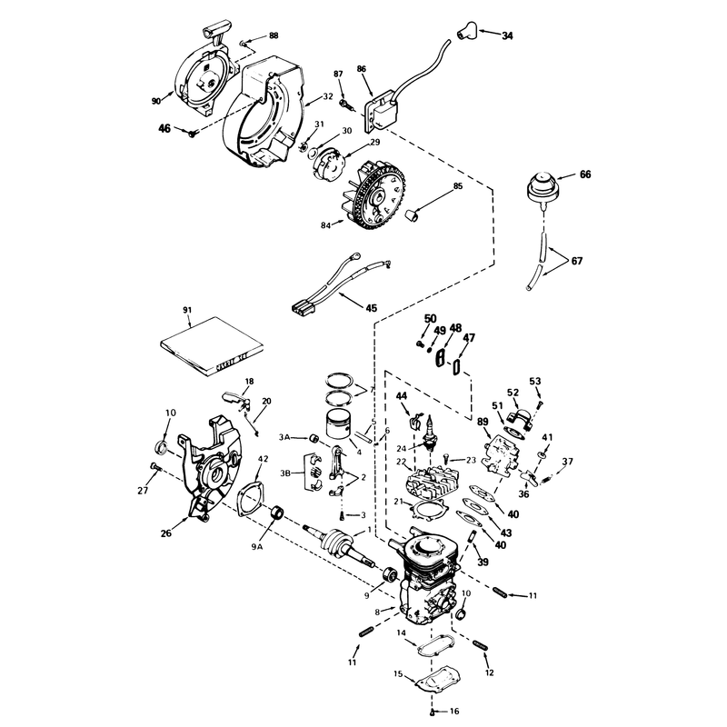 Engine Tecumseh Model No. Ah-600 Type 1623-N