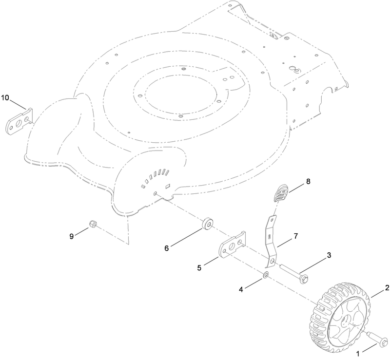 Front Wheel and Height of Cut Assembly