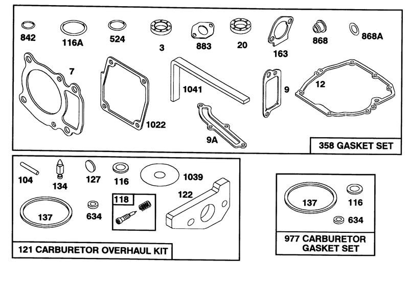 Engine Briggs and Stratton Model 97772 0112 01
