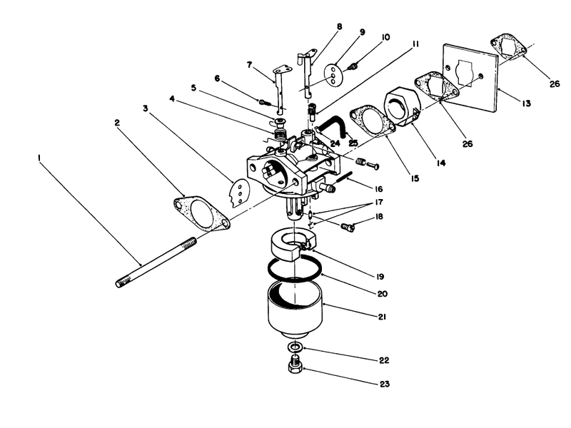Carburetor Assembly engine Model No 47pm1 1serial No 2005001 and Up