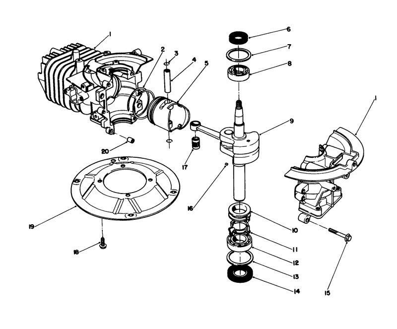Crankshaft Assembly engine Model No 47pm1 2serial No 2000001 2005000