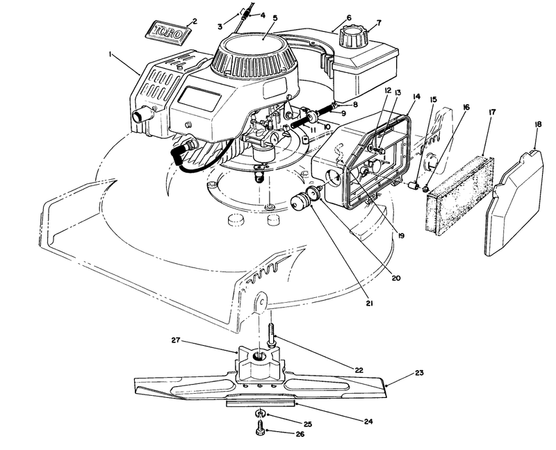 Engine Assembly serial No 2005001 and Up