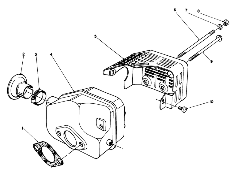 Muffler Assembly engine Model No 47pm1 1serial No 2005001 and Up
