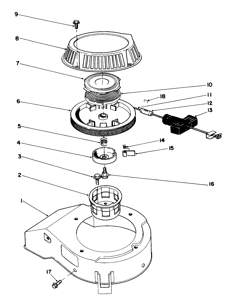 Recoil Assembly engine Model No 47pm1 1serial No 2005001 and Up